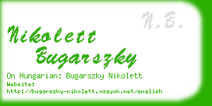 nikolett bugarszky business card
